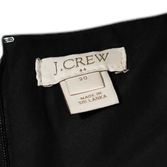 J. Crew Women's Dress Black Wool Blend Pockets Sheath Lined Formal Party Size 20 - Picture 3 of 8